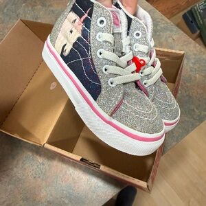 Vans Glittery High-Top Kids Sneakers